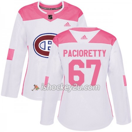 Dame NHL Montreal Canadiens Trøje Max Pacioretty 67 Adidas 2017-2018 Hvid Lyserød Fashion Authentic